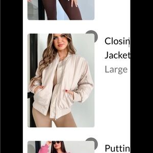 NanaMacs Beige Bomber Jacket